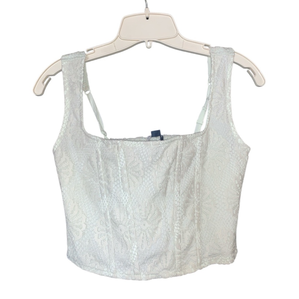 American Eagle‎ Outfitters Mint Green Lace Cropped Top Size Small